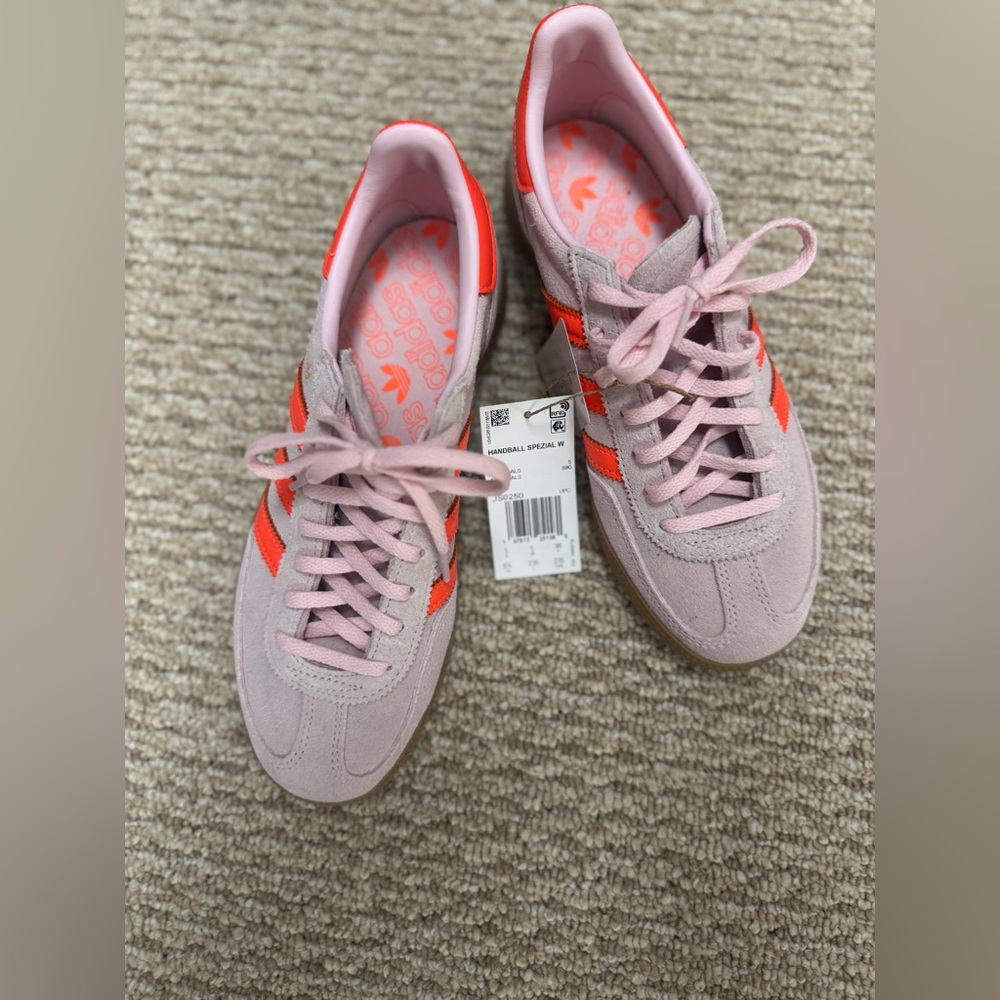 Adidas Spezial Sneakers - Pink with Orange Accents - Picture 7 of 8